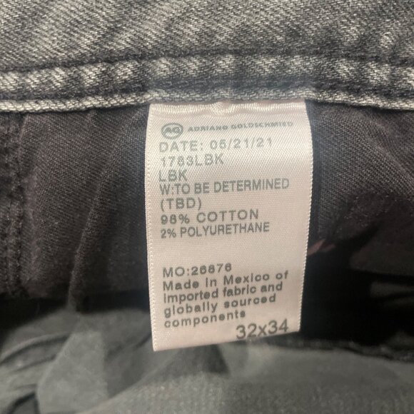 NWOT AG Adriano Goldschmied Men's 32x34 Tellis Modern Slim Jean Faded Black - Picture 3 of 8